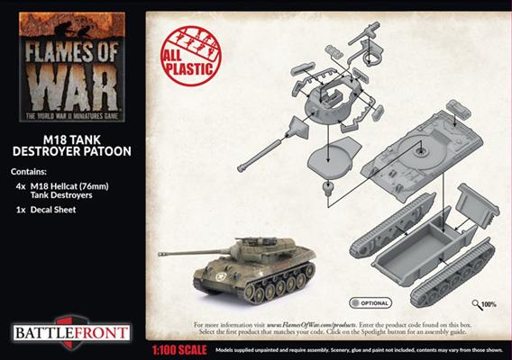 M18 Hellcat (76mm) Tank Destroyer Platoon (x4 Plastic) 2