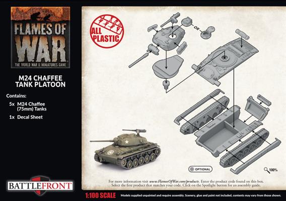 M24 Chaffee Tank Platoon (x5 Plastic Vehicles) 2