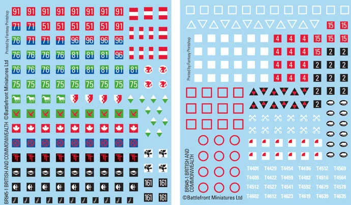 British and Commonwealth Decals 1