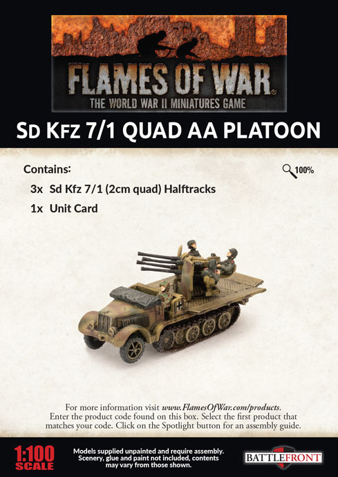 German SdKfz 7/1 Quad AA Platoon 2