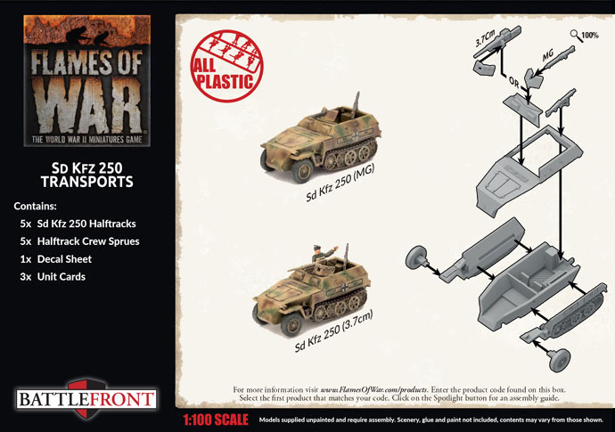 German Sd Kfz 250 Reconnaissance (MG and 3.7cm) Platoon 2