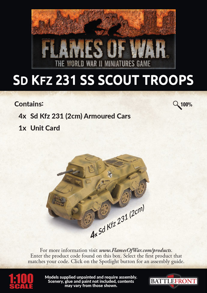 German Sd Kfz 231 SS Scout Troop 2