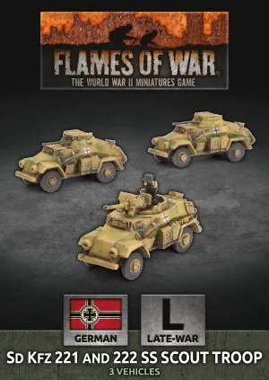 German Sd Kfz 221 and 222 SS Scout Troop 1