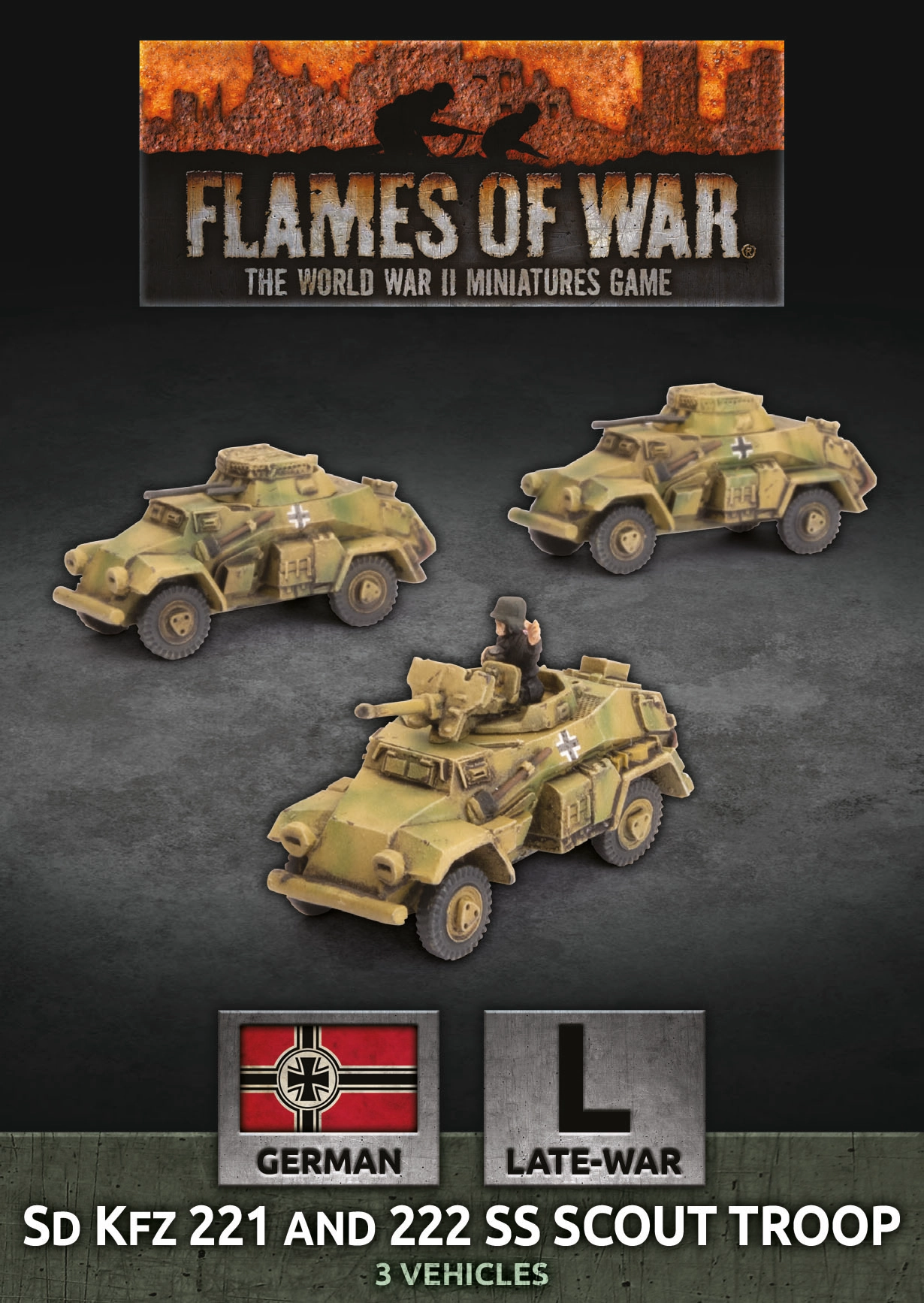 German Sd Kfz 221 and 222 SS Scout Troop 1