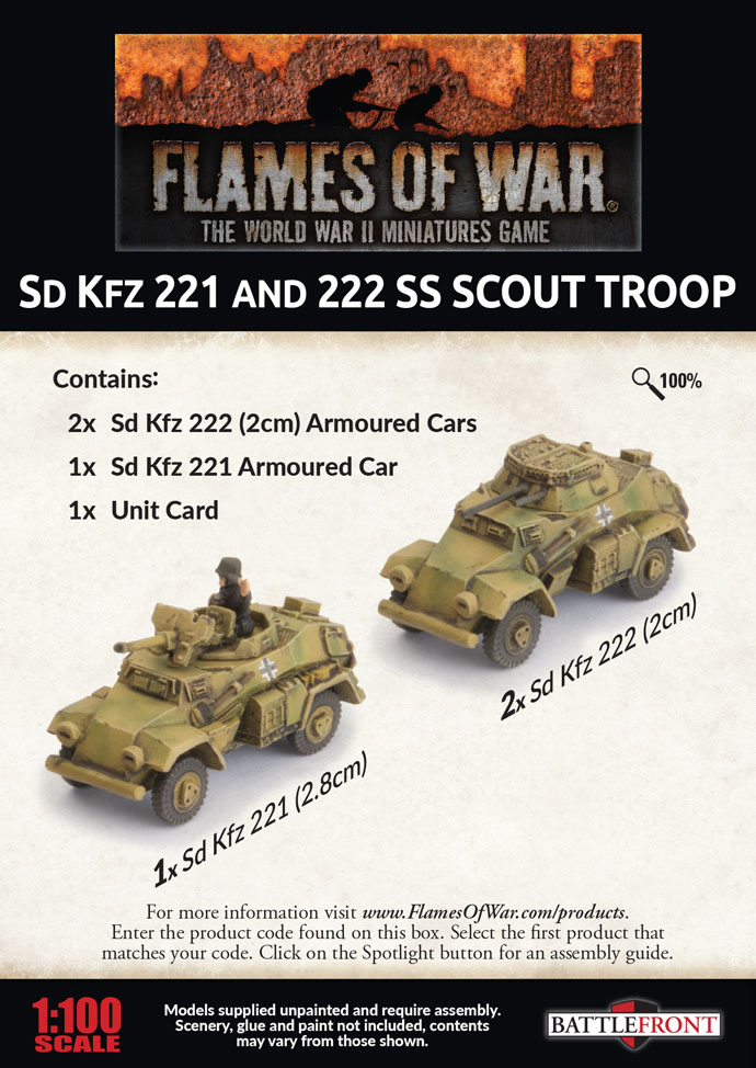 German Sd Kfz 221 and 222 SS Scout Troop 2
