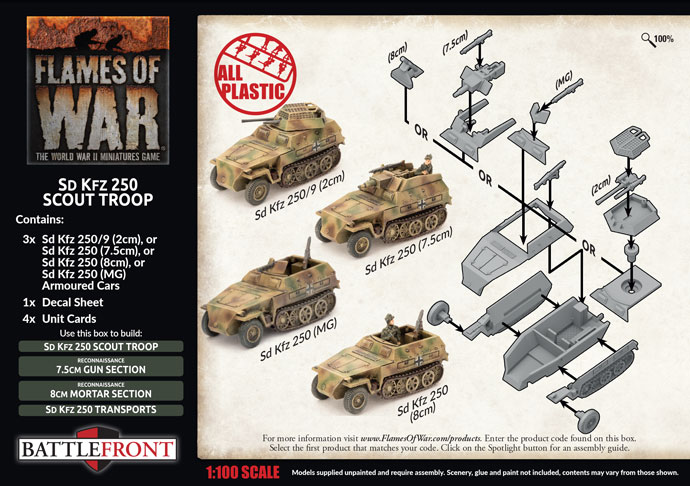 German Sd Kfz 250 8cm/7.5cm/2cm Scout Platoon 2