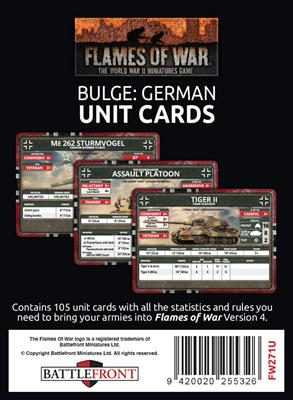 Bulge: Germans Unit Cards (105x Cards) 2