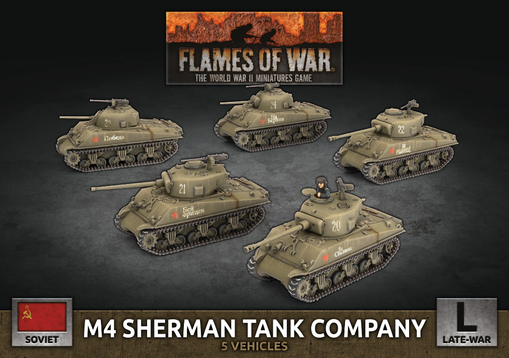 Flames of War - M4 Sherman Tank Company (x5 Plastic) 1