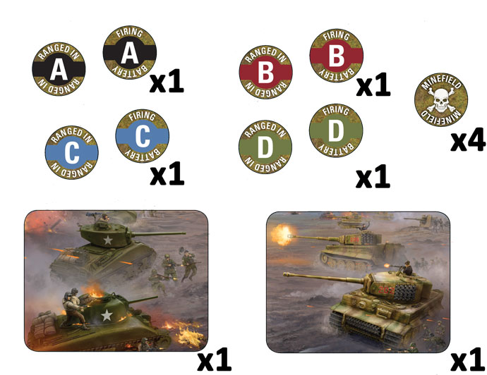 Flames of War Late War Mission Token Set 1