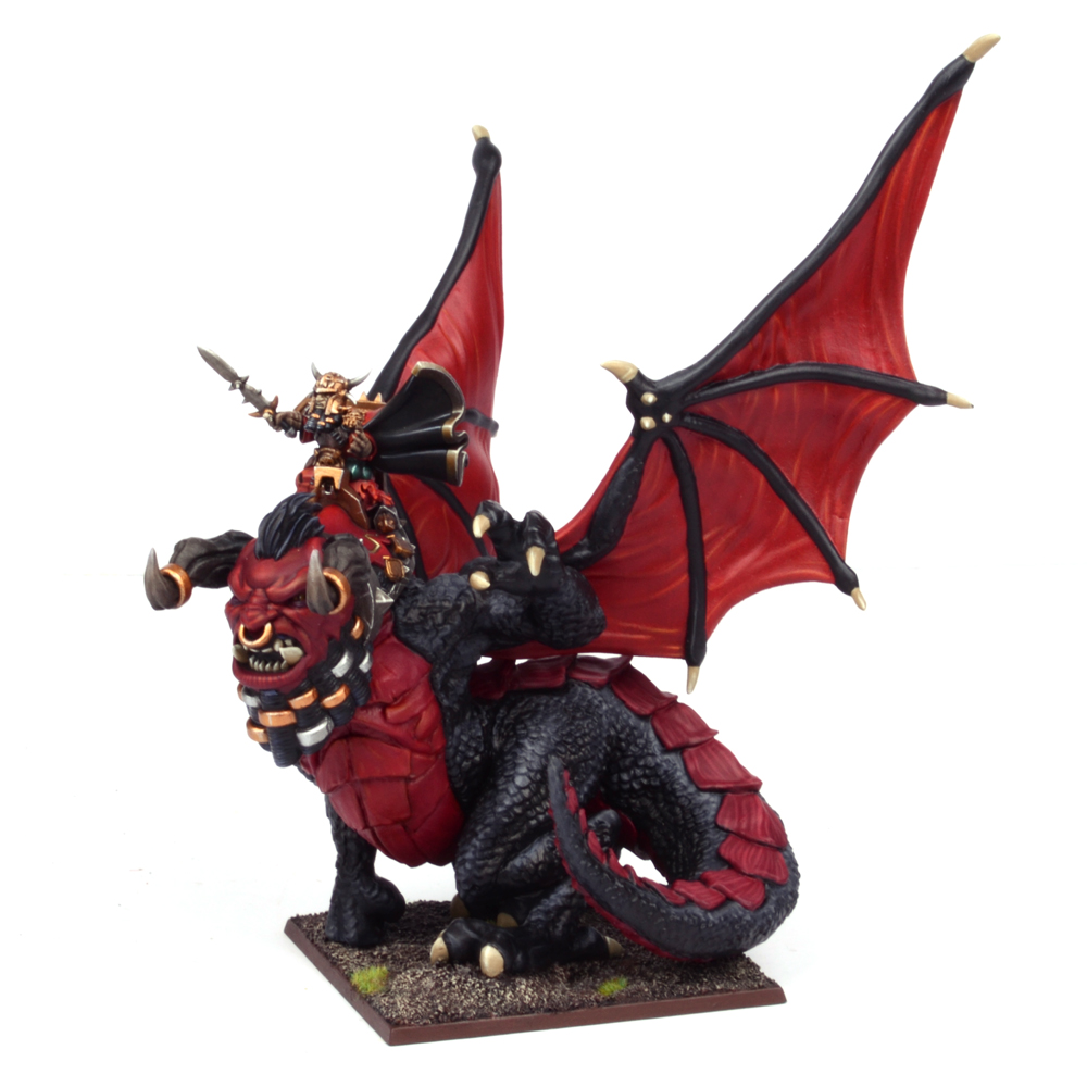 Abyssal Dwarf Iron-caster on Great Winged Halfbreed 1