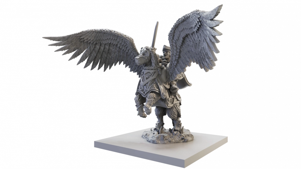 Halfling General on Winged Aralez 1