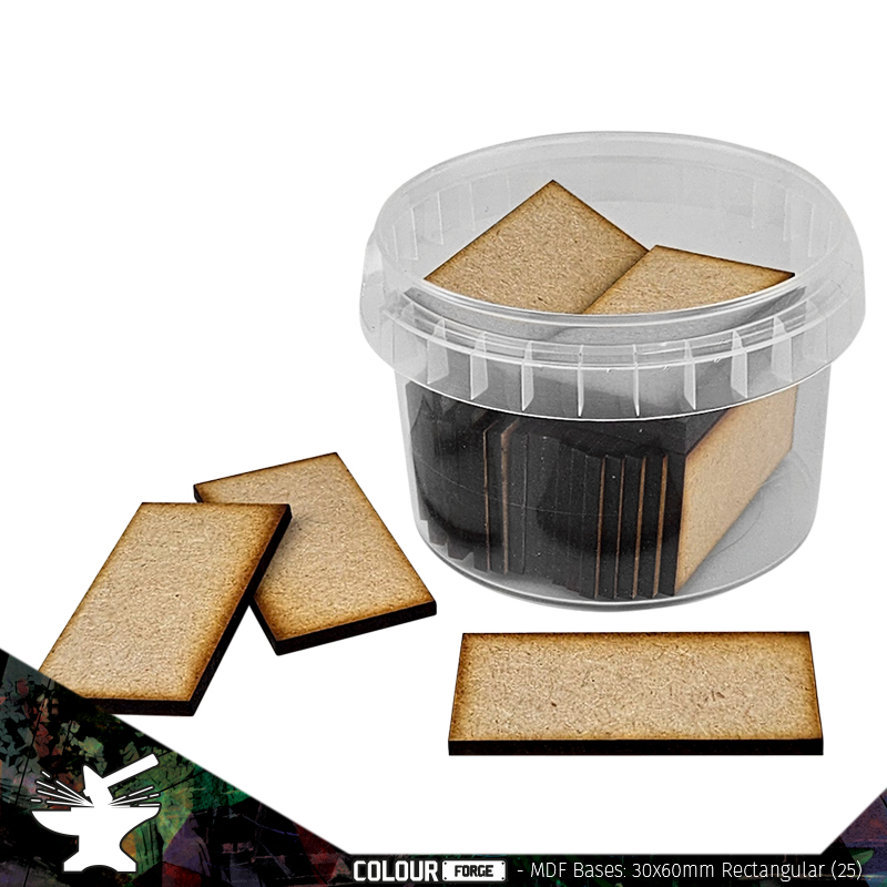 MDF Bases - 60x30mm Rectangular (24) 1