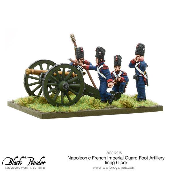 Napoleonic French Imperial Guard Foot Artillery 6-Pdr (firing) 2
