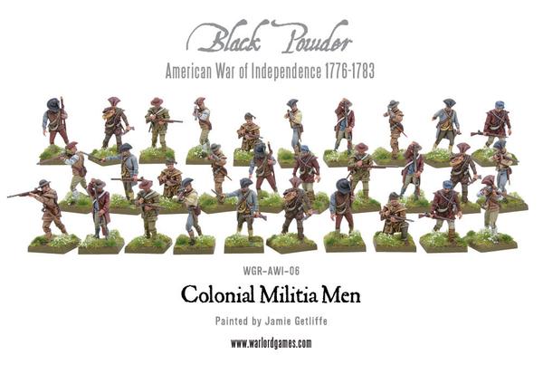 Black Powder - Colonial Militia Men AWI 1