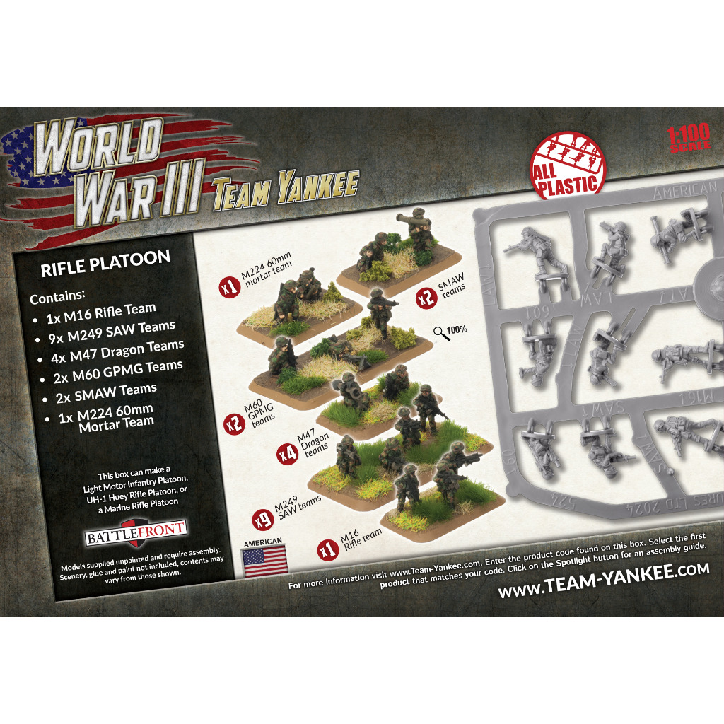 Team Yankee WWIII: American Rifle Platoon (Marine) (x50 figs plastic) 3