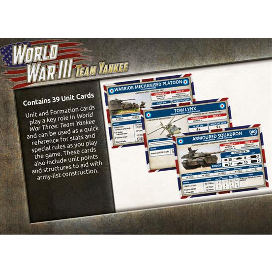 WWIII: British Unit Card Pack 2
