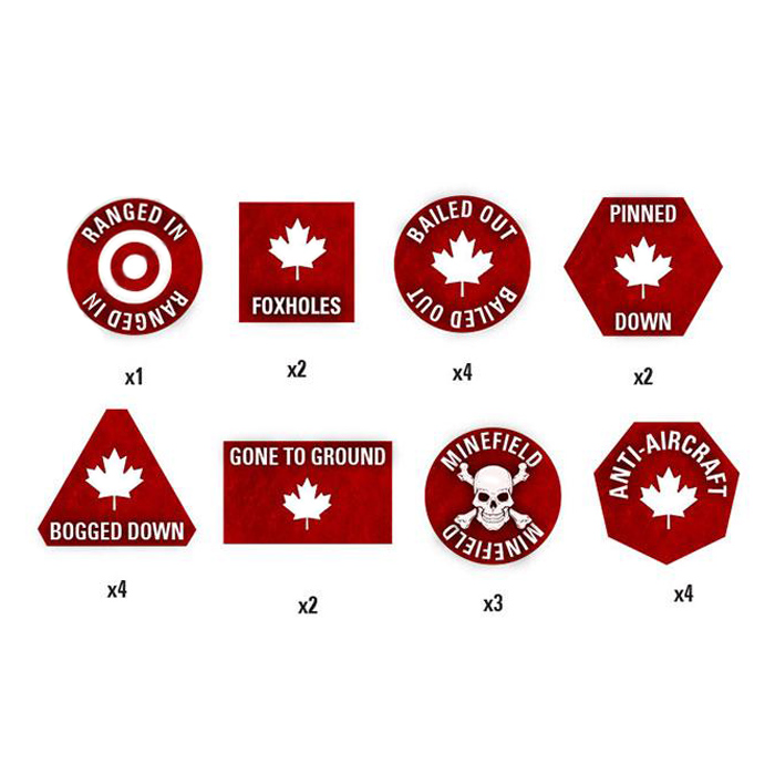 Team Yankee Canadian Token Set 1