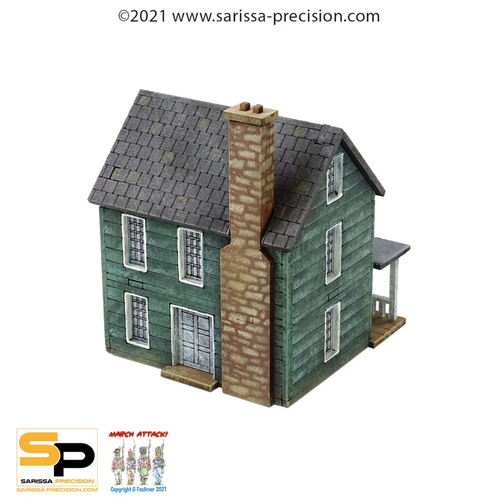 Epic Black Powder - 15mm North American Planked House with Porch 2