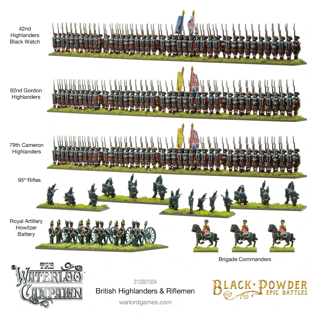 Epic Black Powder - Waterloo British Highlanders & Riflemen 2