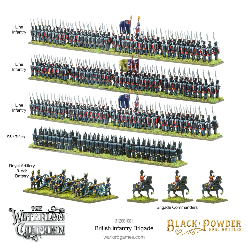 Epic Black Powder - Waterloo British Infantry Brigade 3