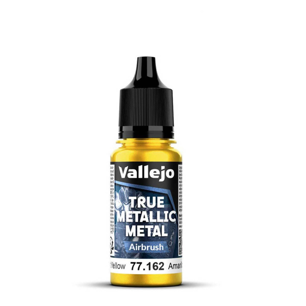 Vallejo True Metallic Metal: Radiant Yellow - Airbrush - 18ml 1
