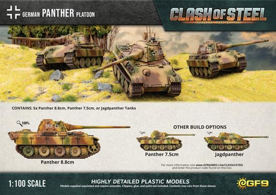 Panther (8.8cm) Tank Platoon (x5 Plastic) 2