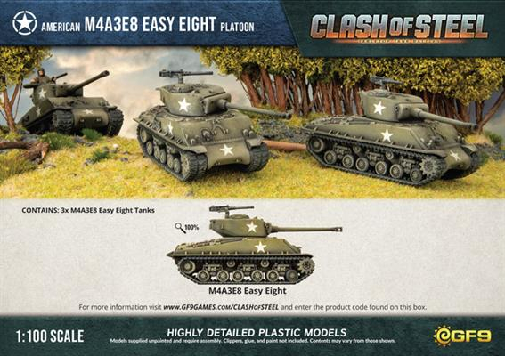 M4A3E8 Easy Eight Tank Platoon (x3 Plastic) 2