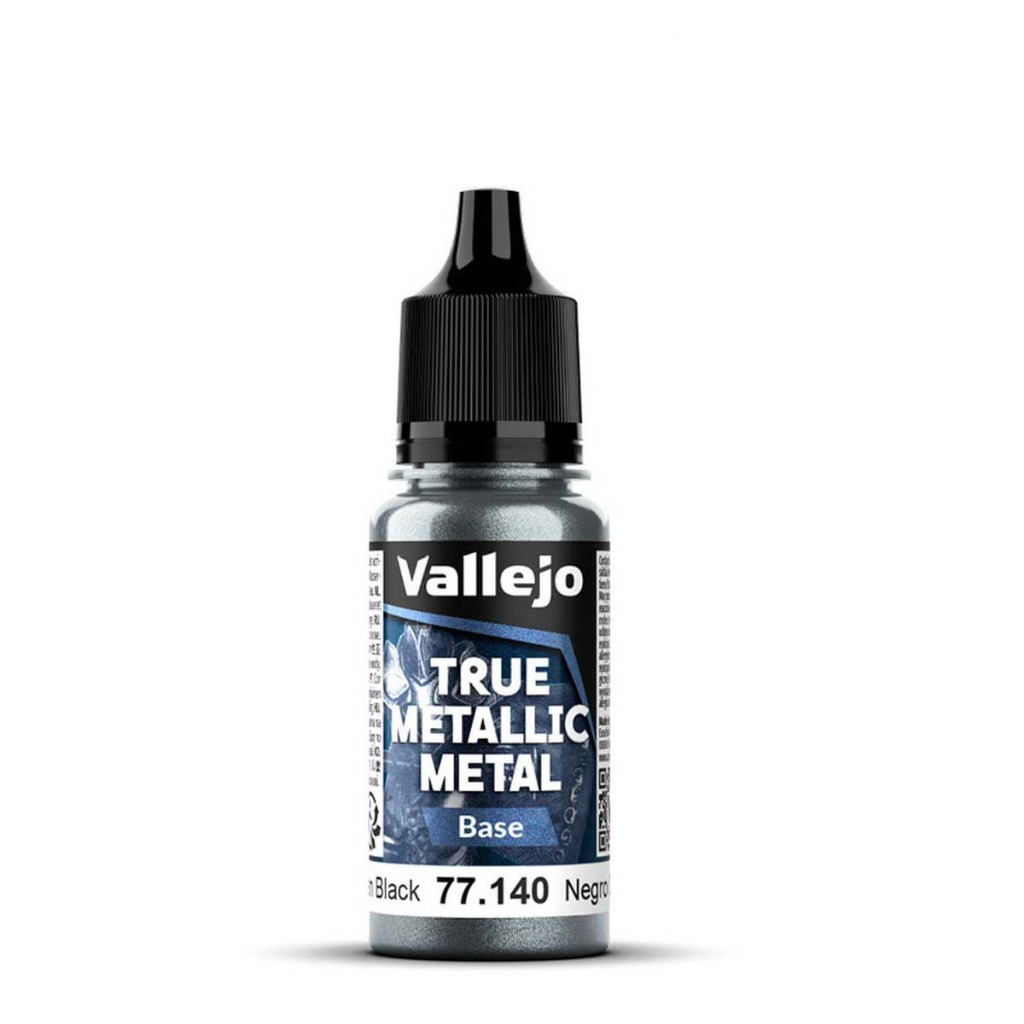 Vallejo True Metallic Metal: Obsidian Black - Base - 18ml 1