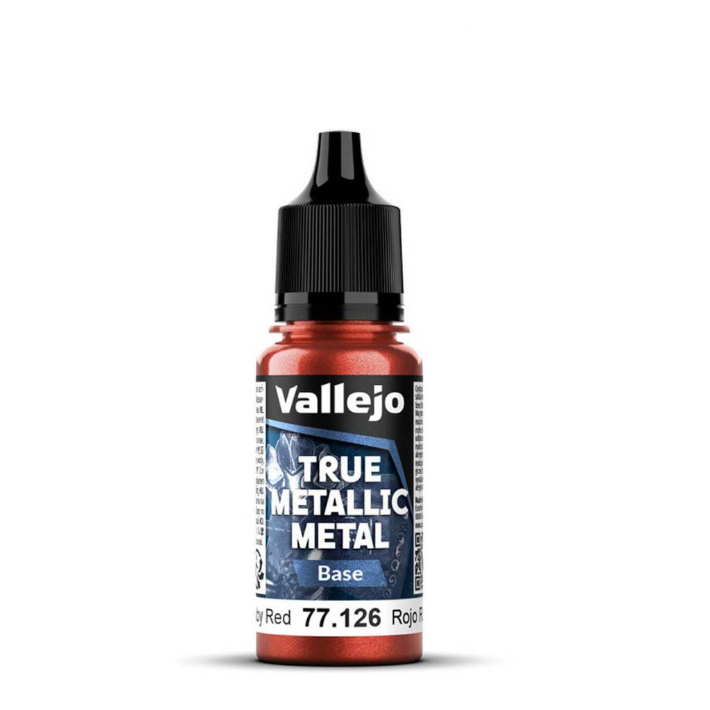 Vallejo True Metallic Metal: Ruby Red - Base - 18ml 1