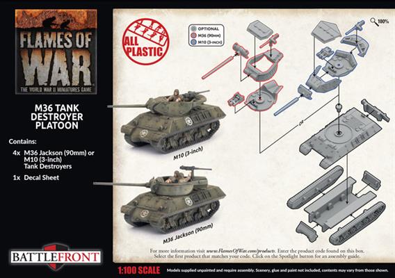 M36 and M10 Tank Destroyer Platoon (x4 plastic vehicles 2
