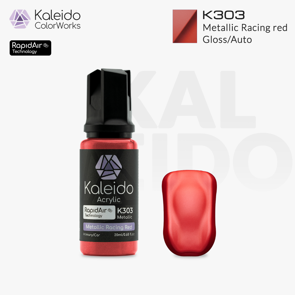 Kaleido Colorworks - Metallic Racing red 20ml Pack of 6 1