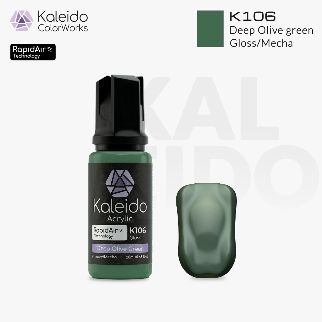 Kaleido Colorworks - Deep Olive green 20ml Pack of 6 1