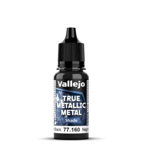 Vallejo True Metallic Metal: Obsidian Black - Shade - 18ml 1