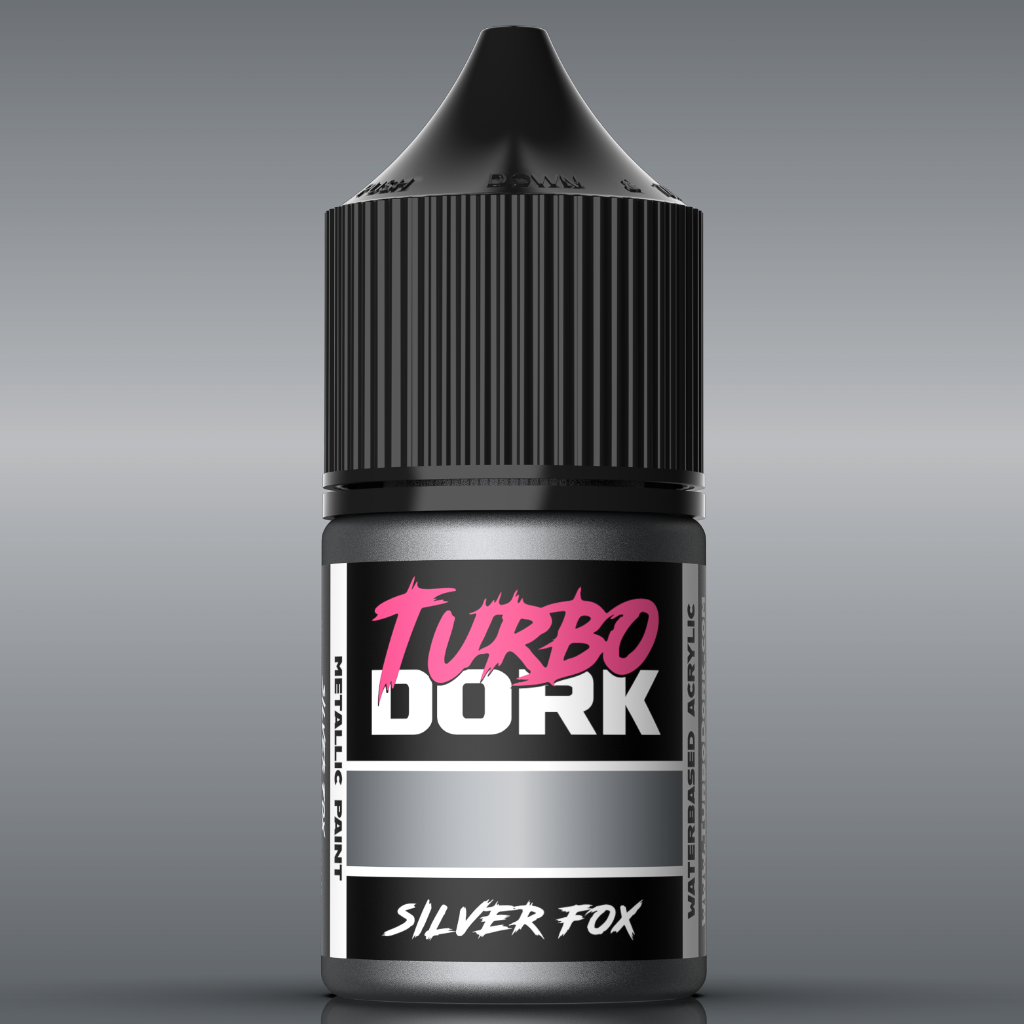 Turbo Dork: Silver Fox Metallic Acrylic Paint 22ml Bottle 1