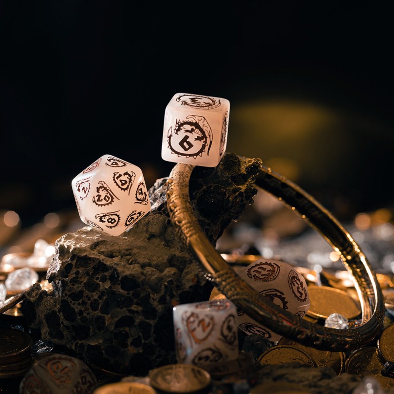 Dragons Dice Set: Quartz 4