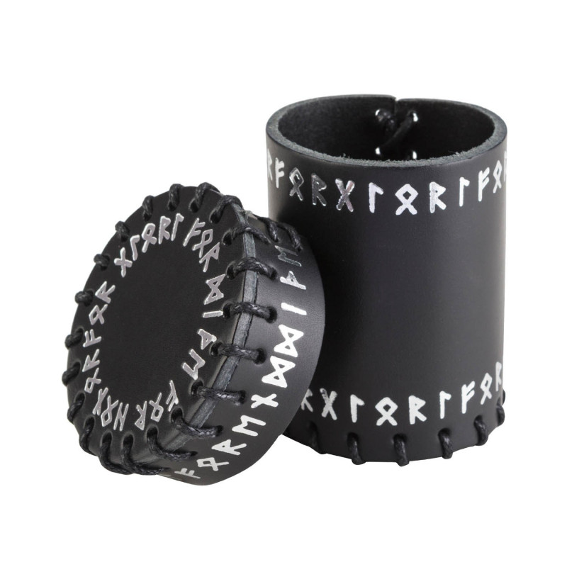 Runic Black Leather Dice Cup 2