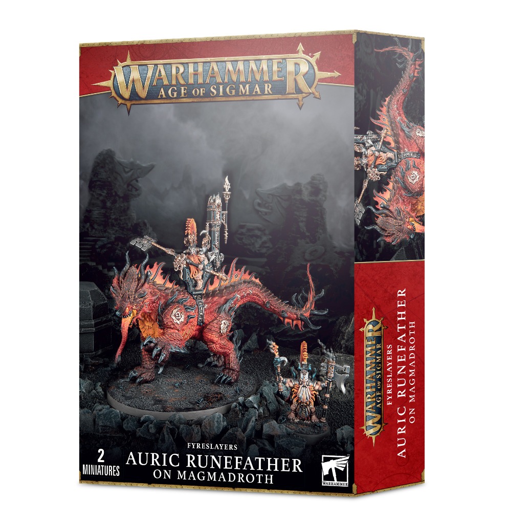 Fyreslayers: Auric Runefather on Magmadroth 1