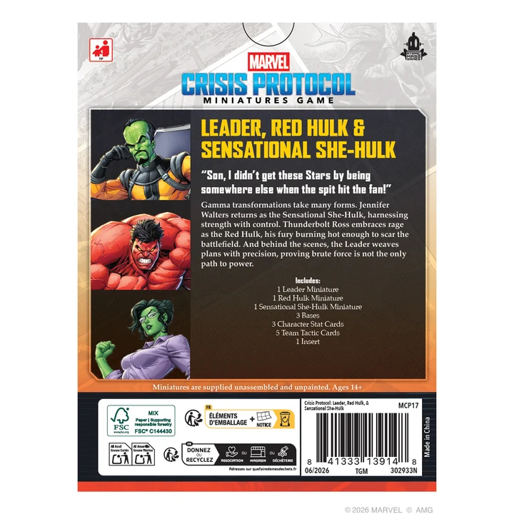 Marvel: Crisis Protocol - Leader, Red Hulk, & Sensational She-Hulk 2