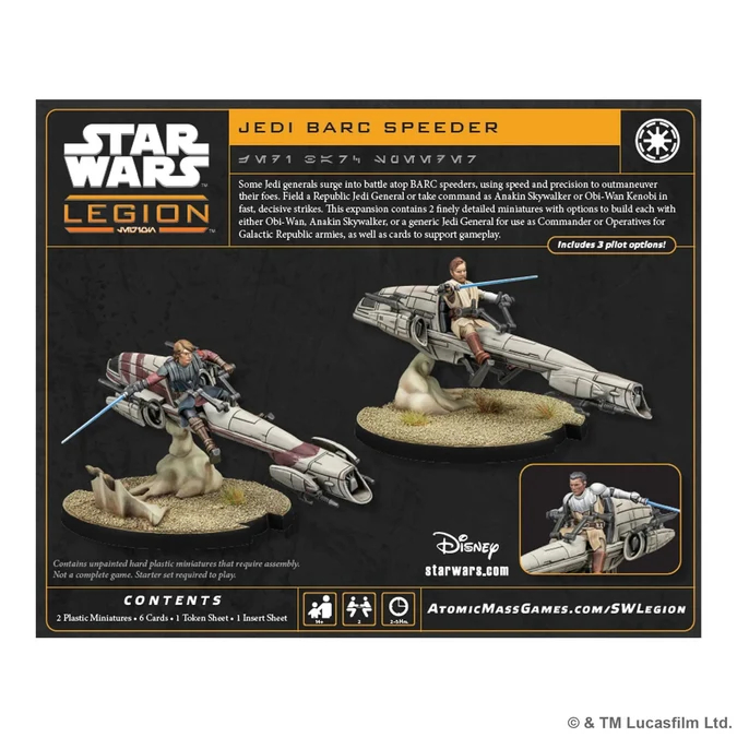Star Wars: Legion - Jedi General on BARC Speeder 2