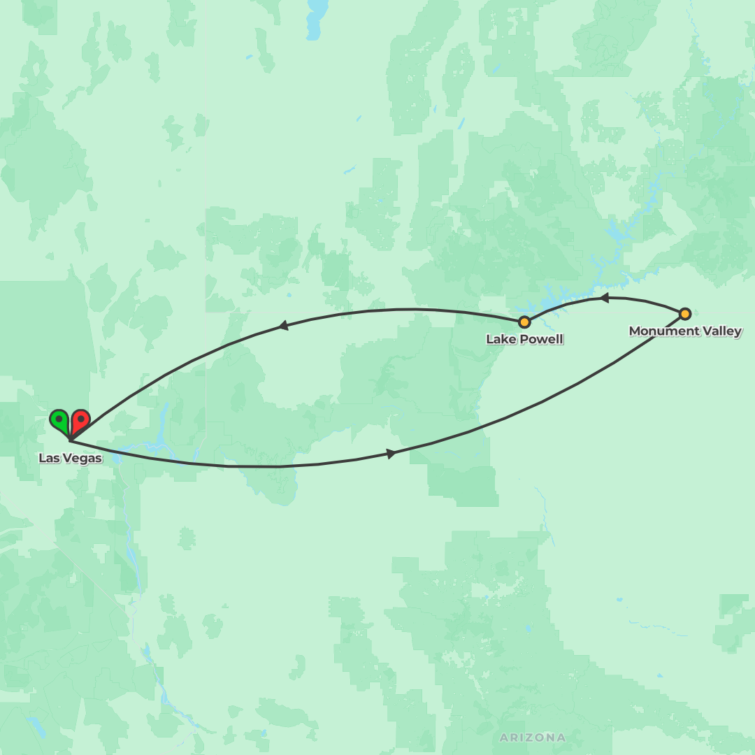 Private 3-Day National Parks Tour: Zion, Bryce Canyon, Monument Valley and Grand Canyon from Las Vegas with Lodging