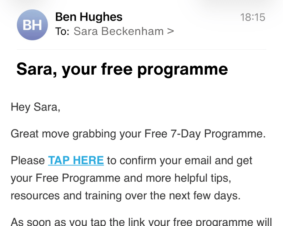 Sara, your free programme -2
