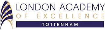 blue and gold text logo