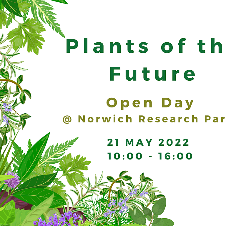Plants of the future. Open day at Norwich Research Park with science exhibits, tours and family-friendly activities. 21 May 2022 10:00 - 16:00