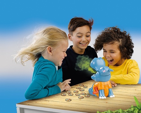 Children playing Burping Bobby game 