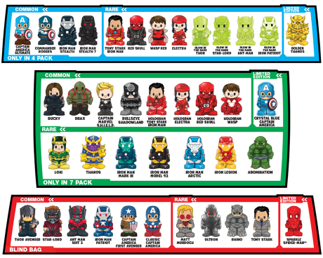 Marvel Ooshies characters