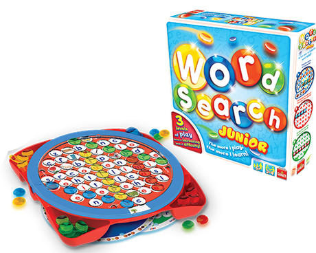 Wordsearch Junior game contents and box