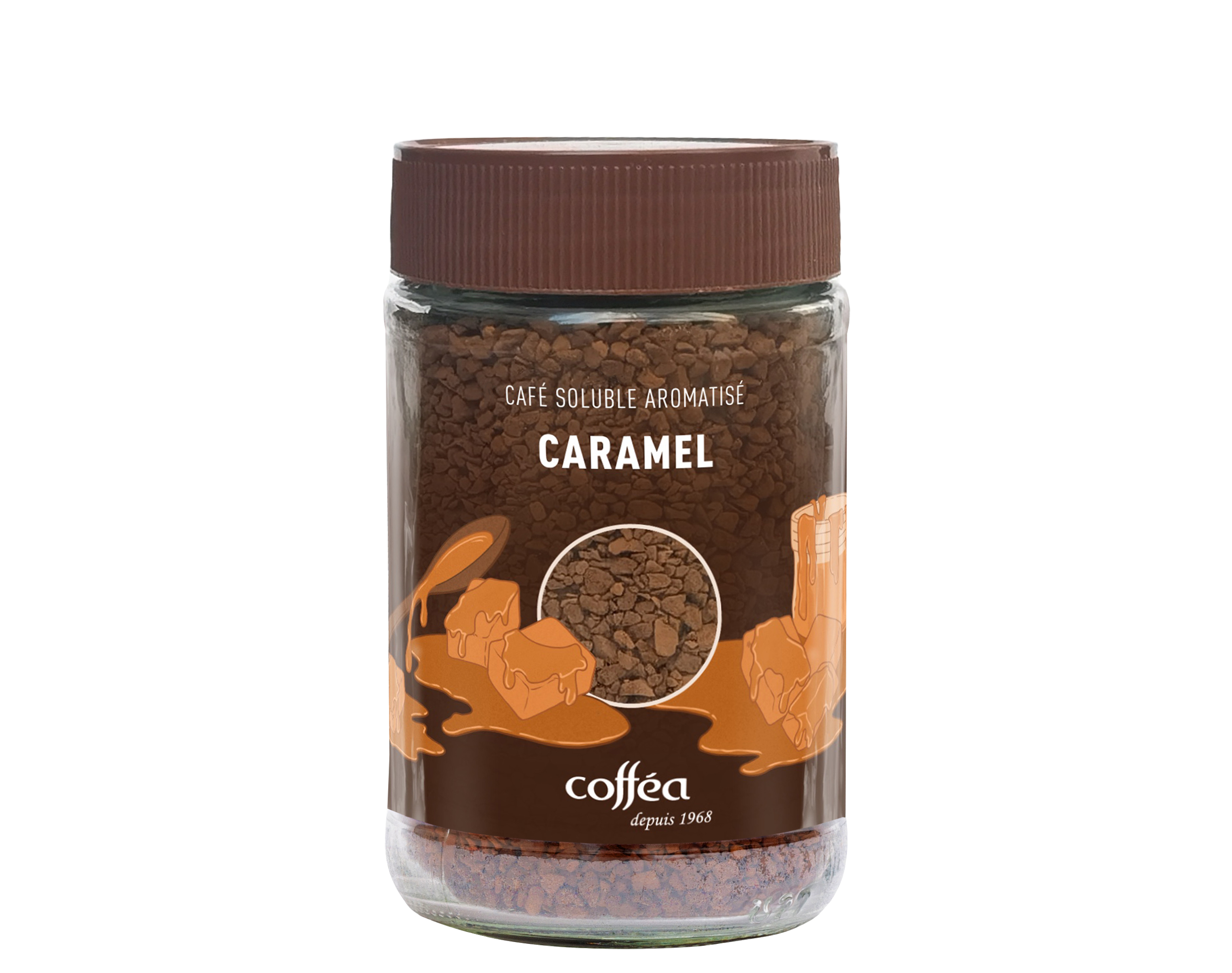 Café soluble aromatisé caramel 50G