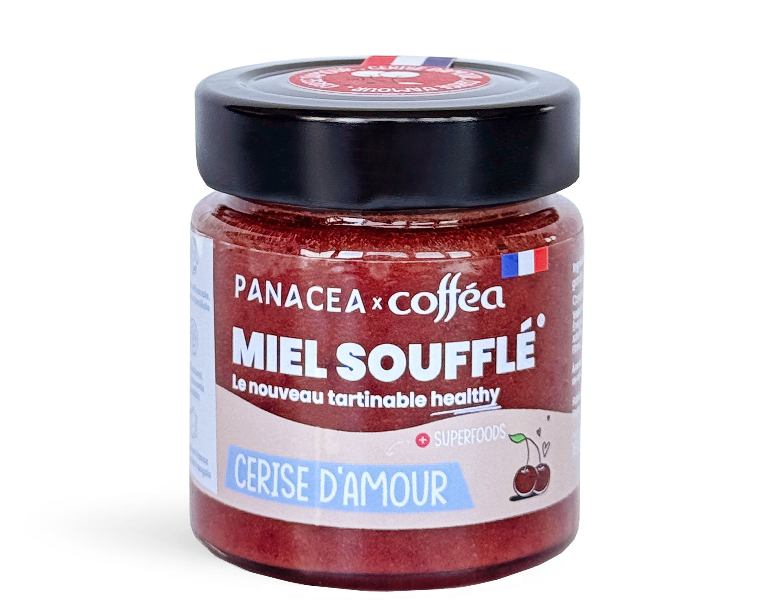 Miel soufflé cerise d'Amour 180g