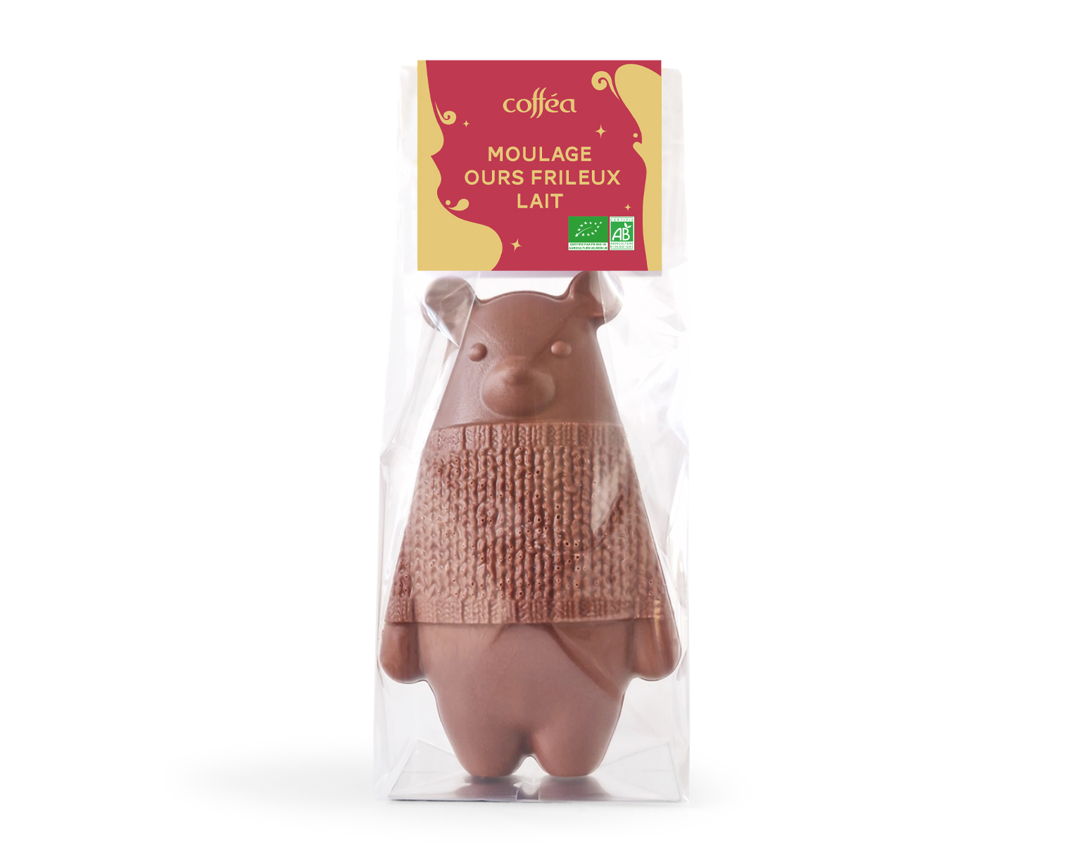 Moulage ours frileux lait 80G