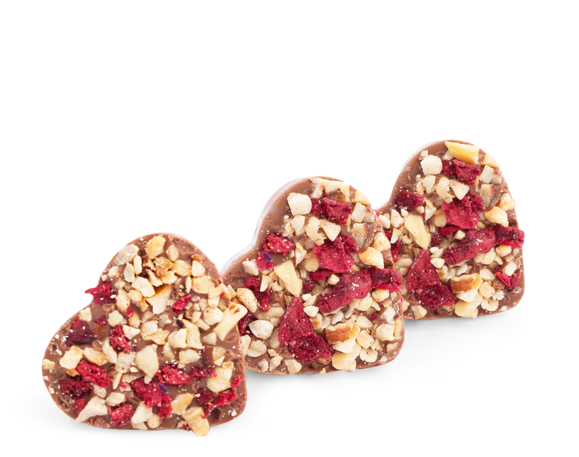 Bonbons chocolat cœur confession d’amour noisette et cerise
